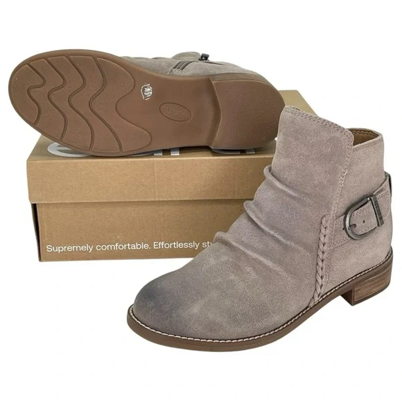 Earth Naira Taupe Leather Womens Ankle Boots Size 6M - Picture 12 of 13